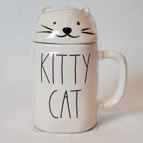 Rae Dunn Other - Rae Dunn Kitty Cat Mug with Cat Head Cover